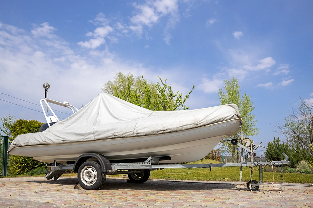 boat on a trailer, trailer safety, new trailer